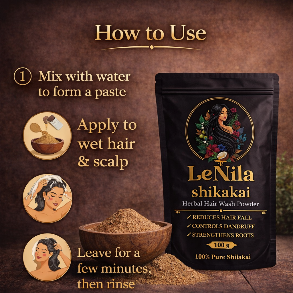 Le Nila Shikakai Powder – Herbal Hair Wash for Healthy Hair (100g)